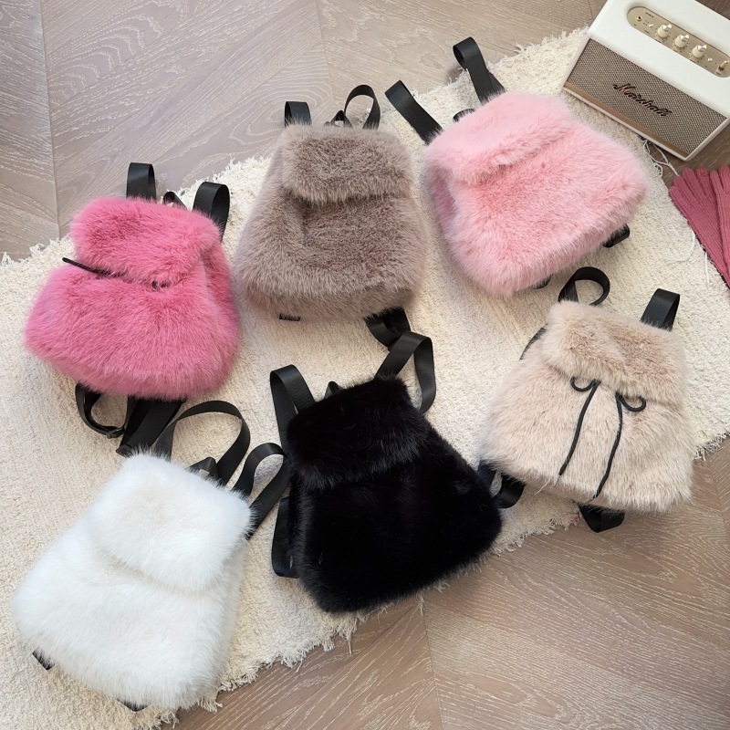 Women Bags Max - Zaino da donna in pelliccia di